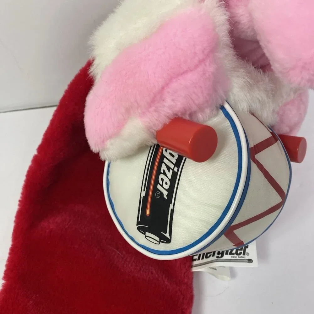 1993 Energizer Pink Bunny‎ Christmas Stocking Holiday Decor Vintage Advertising